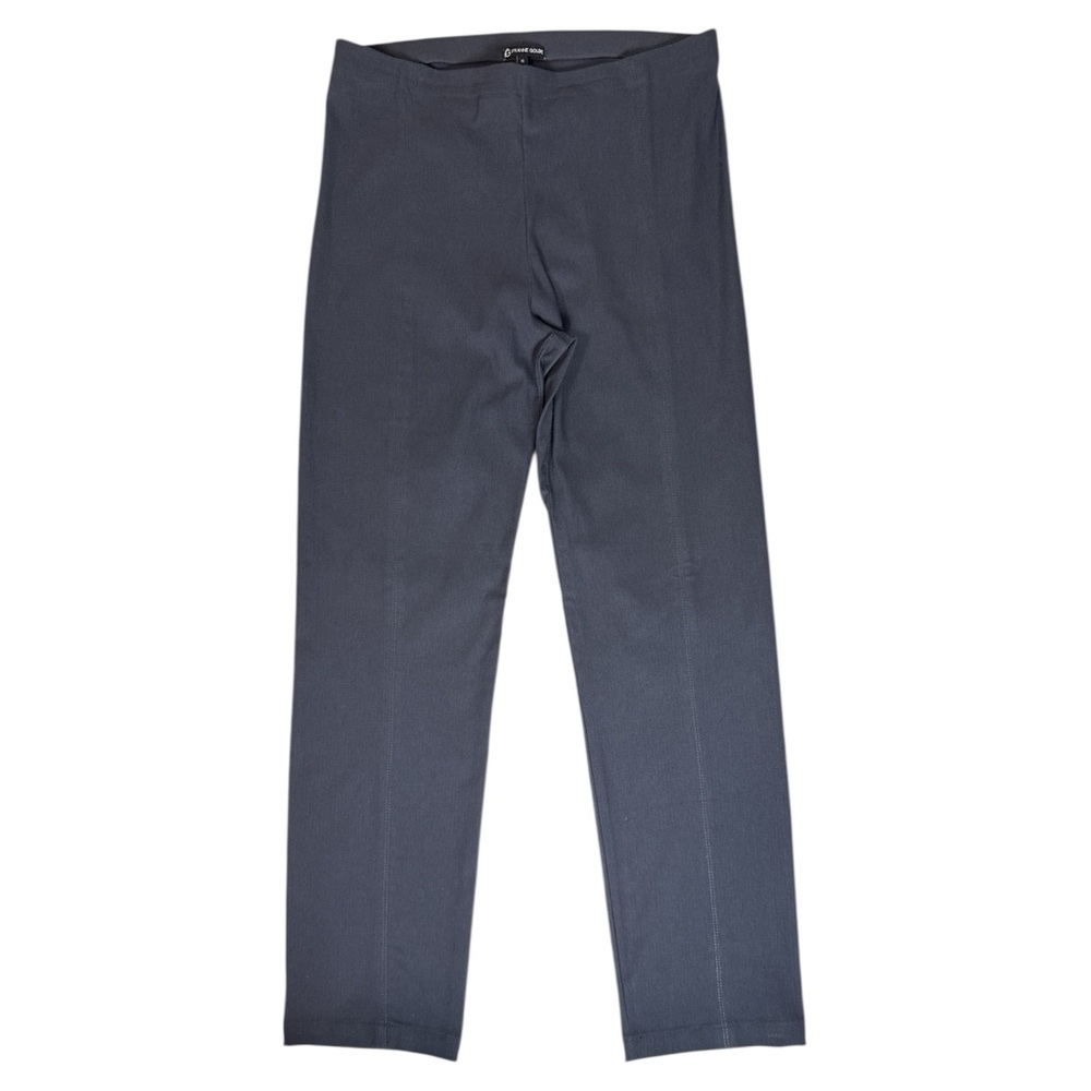 Franne Golde Charcoal Pull-on Stretch Straight Leg Pants Size 16